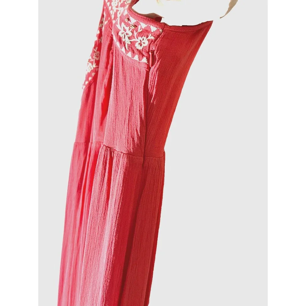 CUPIO Coral Boho Sleeveless Maxi Dress SIZE 10 - Picture 5 of 7